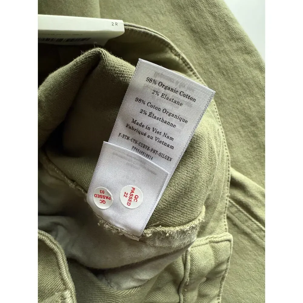 $128 New Everlane Utility Curve Pant - Green - size 2